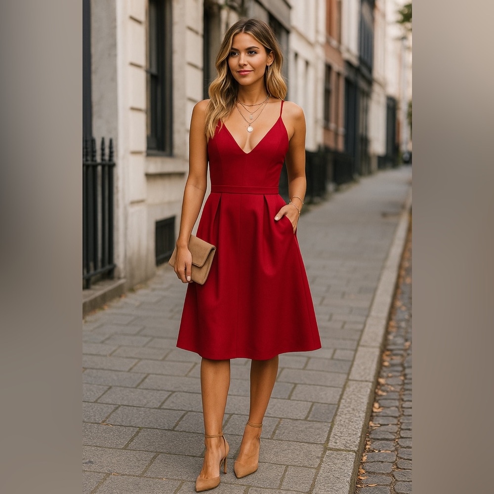 boutique v neck back criss cross Dress new Aug sale